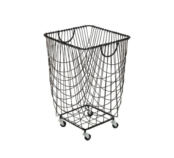 Black Metal Industrial Storage Basket