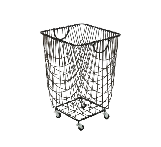 Black Metal Industrial Storage Basket