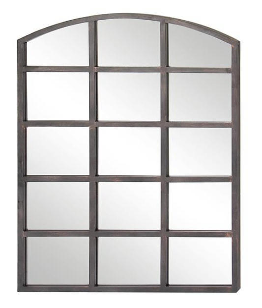 Arched Metal Framed Wall Mirror