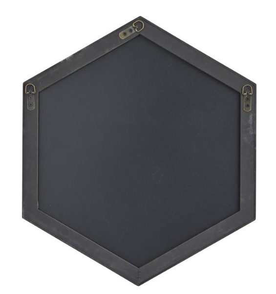 Gold Wooden Hexagon Mirror