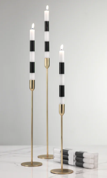 Modern Black Candles, Set of 6