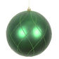 6" Emerald Matte Glitter Swirl Ball Ornament