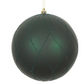 6" Midnight Green Matte Glitter Swirl Ball Ornament