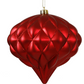 5.7" Red Matte Glitter Diamond Ornament