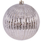 6" Oat Mercury Lined Ball Ornament