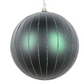 6" Midnight Green Matte Glitter Ball Ornament