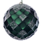 4.75" Emerald Net Beaded Ball Ornament