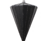 6" Matte Black Cone Ornament
