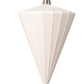 6" Matte White Cone Ornament