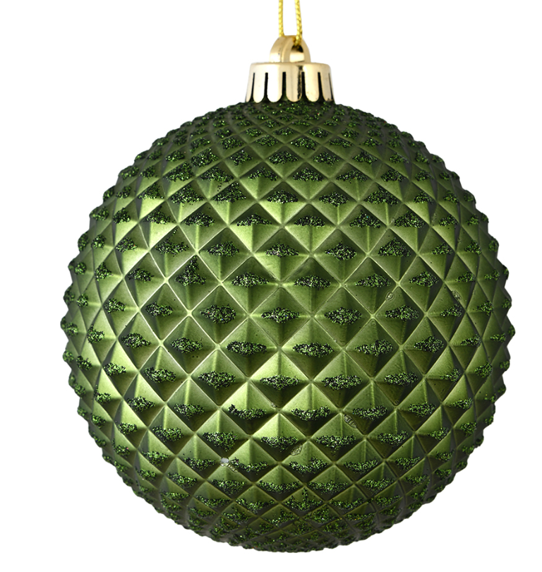 Moss Green Durian Glitter Ball Ornament (Various Styles)