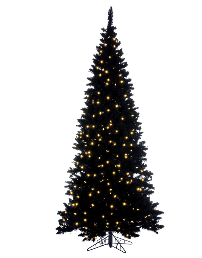 7.5' Flocked Black Dura-Lit 500WW Tree