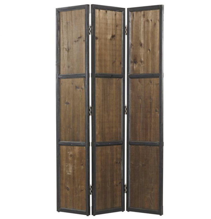 Brown Wood Hinged Partition