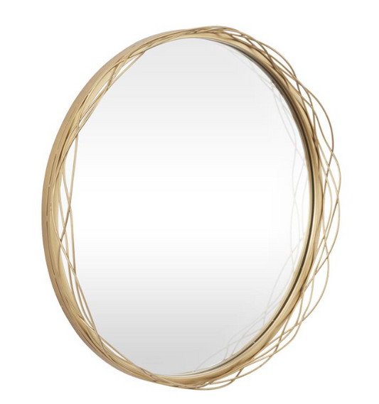 Cosmopolitan Metal Wall Mirror, Gold