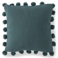 Moss Stitch Knit Pom Pillow, Green