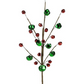 16.5" Jingle Bell Spray, Red/Green