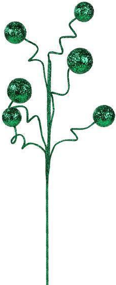 18" Glitter Ball Spray, Emerald Green