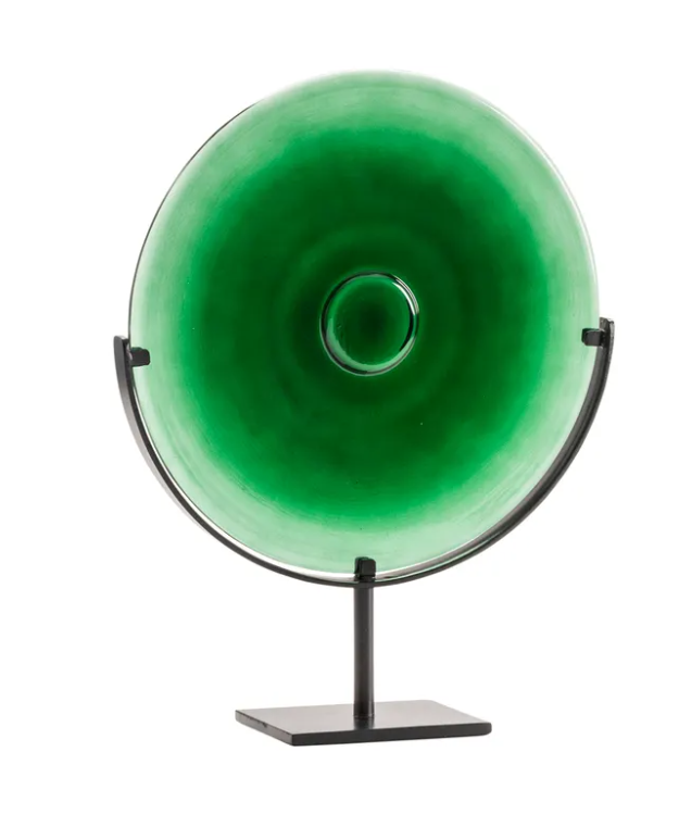 Miramar Glass Disc, Emerald Green