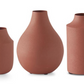 Terracotta Matte Metal Vases (Various Sizes)