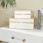 White Mother of Pearl Handmade Boxes, Set of 2