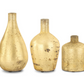 Antique Gold Matte Glass Bottle Vase (Grad Sizes)