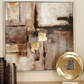 Brown Abstract Framed Canvas