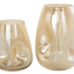 Gold Glass Concaved Iridescent Vase (Various Sizes)