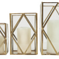 Gold Geometric Diamond Patterned Lanterns (Various Sizes)