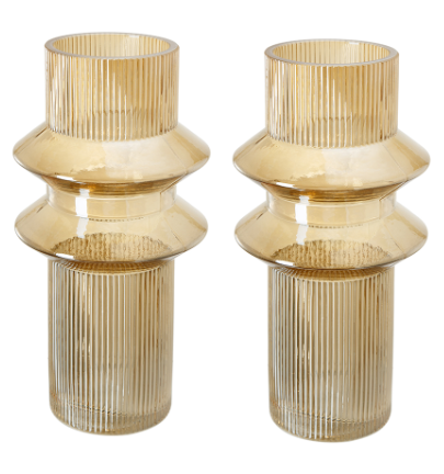 Clear Amber Vase