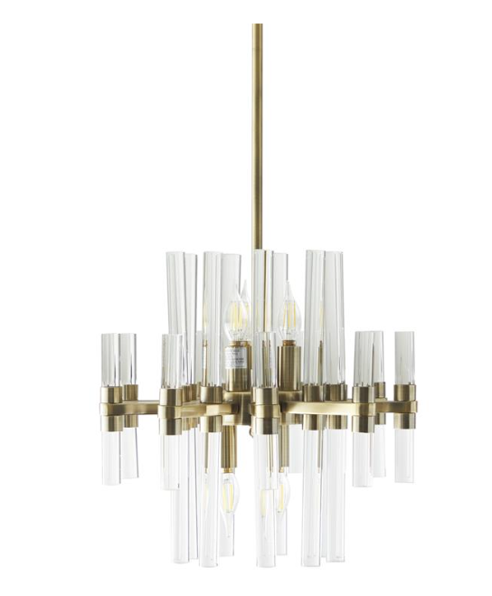 Gold Metal Crystal Chandelier