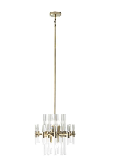 Gold Metal Crystal Chandelier