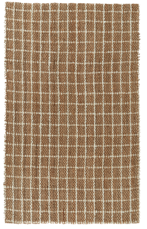 Windowpane Chenille Rug, Natural/Ivory 8'X10'