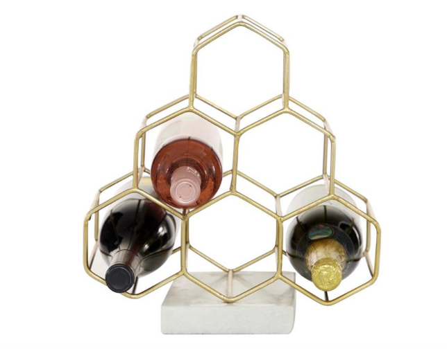 Gold Marble Wine Rack