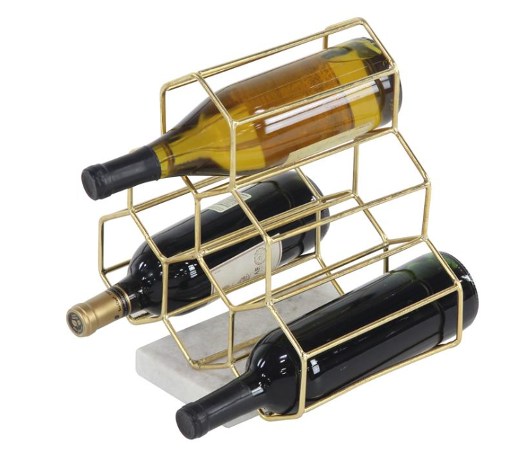 Gold Marble Wine Rack