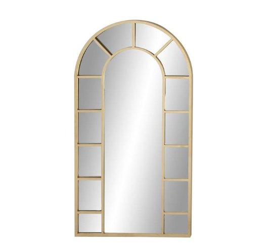 Gold Metal Arched Mirror