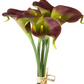 12" Calla Lily Stem, Eggplant