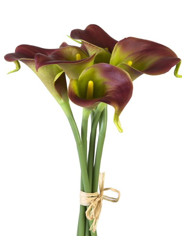 12" Calla Lily Stem, Eggplant