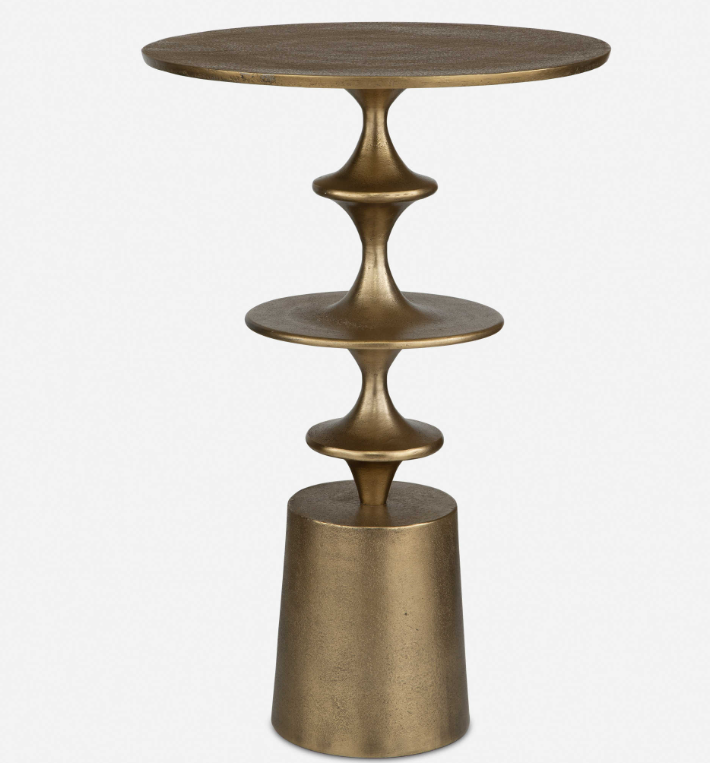 Flight Accent Table, Brass