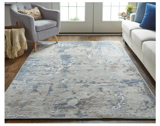 Laina Rug, Blue/Ivory (Various Sizes)