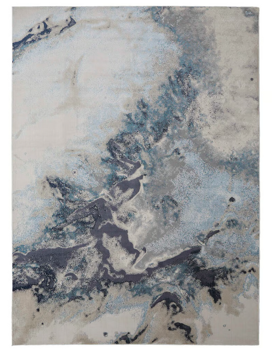 Astra Rug, Gray/Navy (Various Sizes)