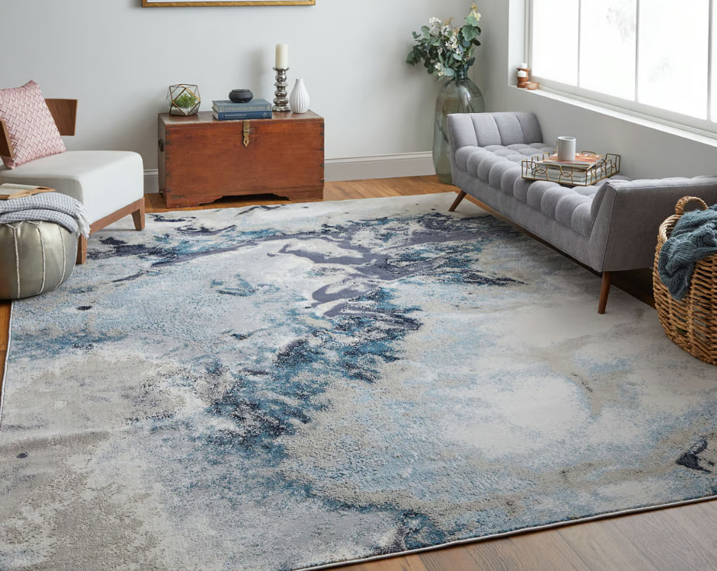 Astra Rug, Gray/Navy (Various Sizes)