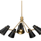 Reeva 5 Light Chandelier, Black & Gold