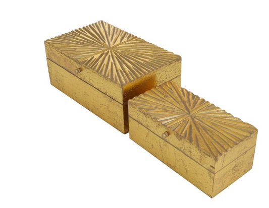 Gold Wood Contemporary Box (Various Sizes) (Copy)