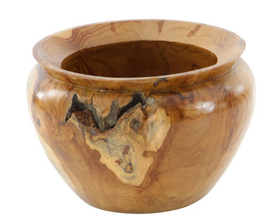 Brown Teak Wood Live Edge Decorative Bowl