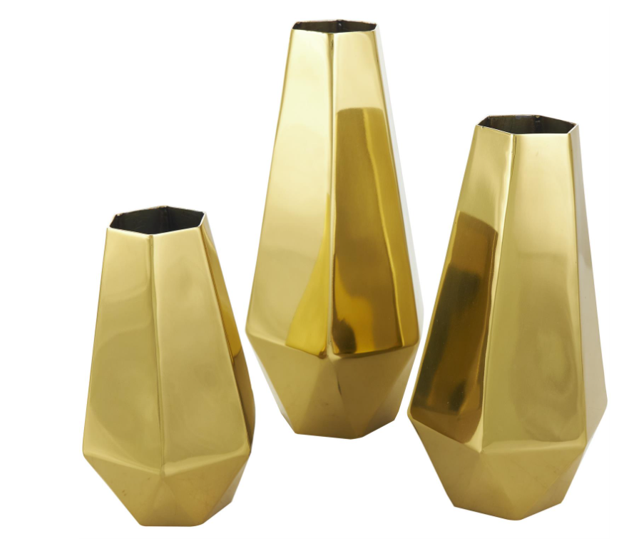 Gold Metal Vase (Various Sizes)