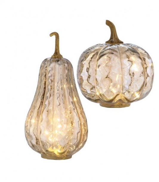 LED Glass Pumpkin (Various Sizes)