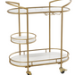 Marble/Gold Metal Rolling Bar Cart