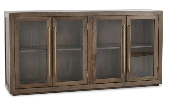 Bradley 4 Door Oak Sideboard, Cocoa Brown