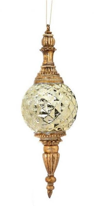 18" Glitter Mercury Finial Ornament