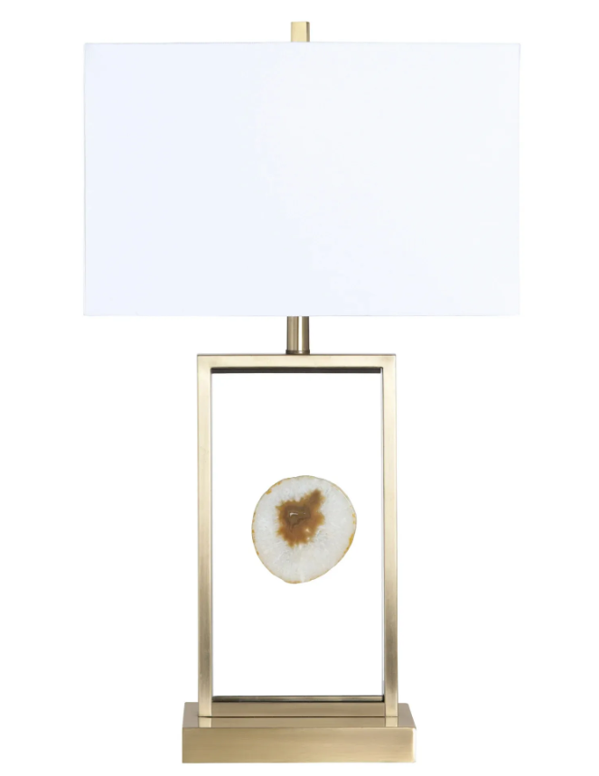 Gold & Agate Table Lamp