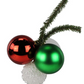 Sequin Glitter Ball Cluster, Red/Emerald/White
